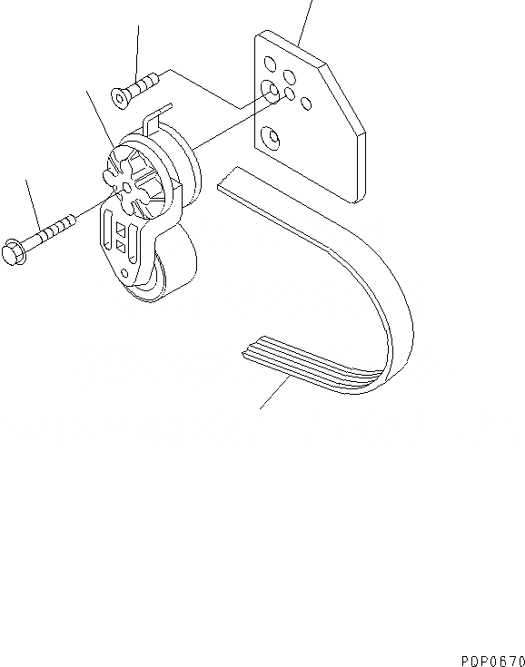 Схема запчастей Komatsu SA6D114-1AA - НАТЯЖИТЕЛЬ РЕМНЯ ДВИГАТЕЛЬ