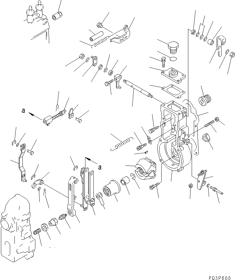 Схема запчастей Komatsu SA6D110-1Q - ТОПЛ. НАСОС (РЕГУЛЯТОР) (/) ТОПЛИВН. СИСТЕМА
