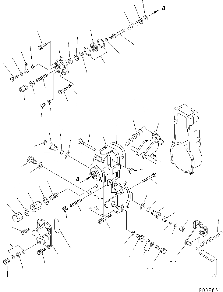 Схема запчастей Komatsu SA6D110-1Q - ТОПЛ. НАСОС (РЕГУЛЯТОР) (/) ТОПЛИВН. СИСТЕМА