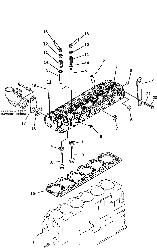 Схема запчастей Komatsu SA6D110-1N - ГОЛОВКА ЦИЛИНДРОВ ГОЛОВКА ЦИЛИНДРОВ