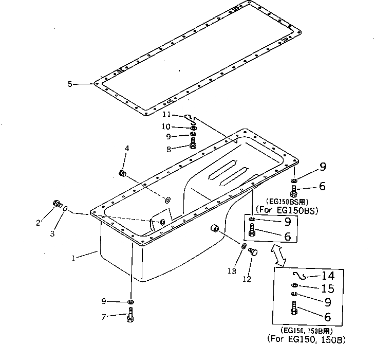 Схема запчастей Komatsu SA6D110-1N - МАСЛЯНЫЙ ПОДДОН БЛОК ЦИЛИНДРОВ