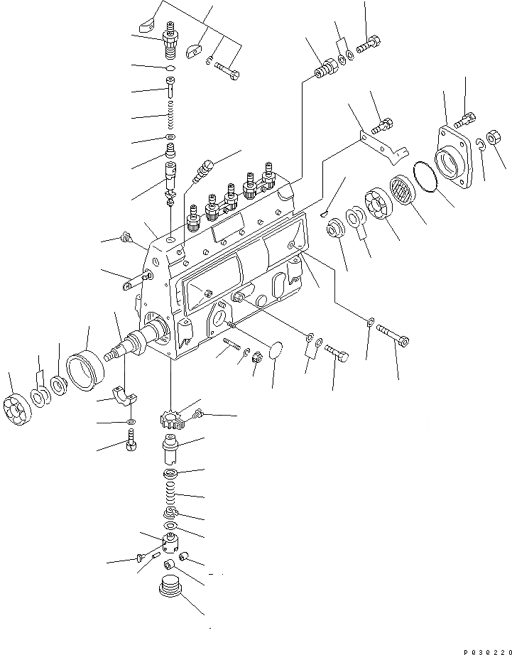 Схема запчастей Komatsu SA6D110-1U - ТОПЛ. НАСОС (НАСОС) ТОПЛИВН. СИСТЕМА
