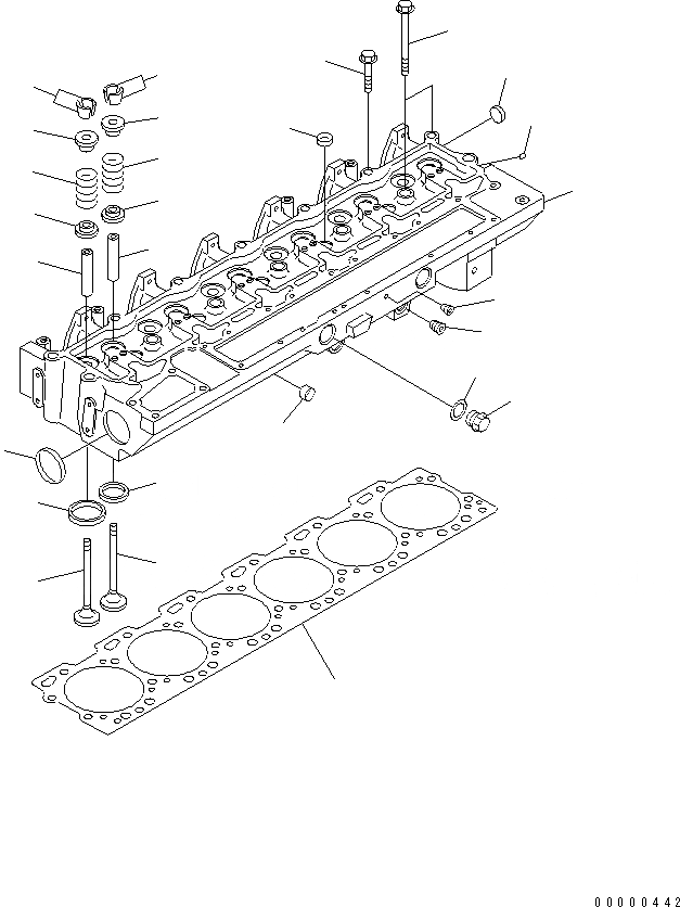 Схема запчастей Komatsu SA6D114E-2-KB - ГОЛОВКА ЦИЛИНДРОВ ДВИГАТЕЛЬ