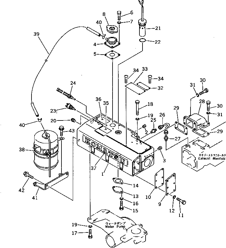 Схема запчастей Komatsu SA6D110-1EE - ВОДН. БАК И КРЕПЛЕНИЕ СИСТЕМА ОХЛАЖДЕНИЯ