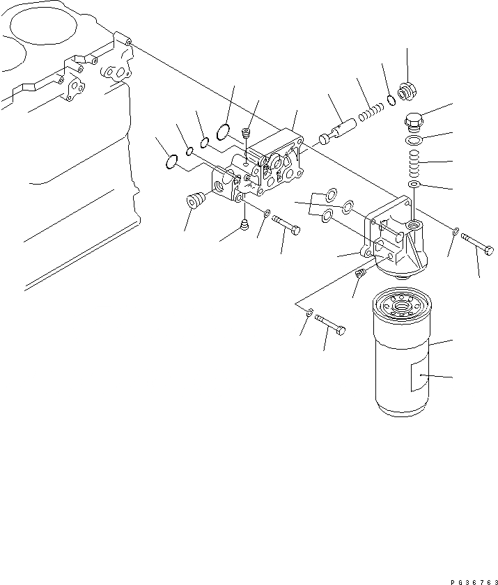 Схема запчастей Komatsu SA6D117-1W - МАСЛ. ФИЛЬТР И КРЕПЛЕНИЕ СИСТЕМА СМАЗКИ МАСЛ. СИСТЕМА