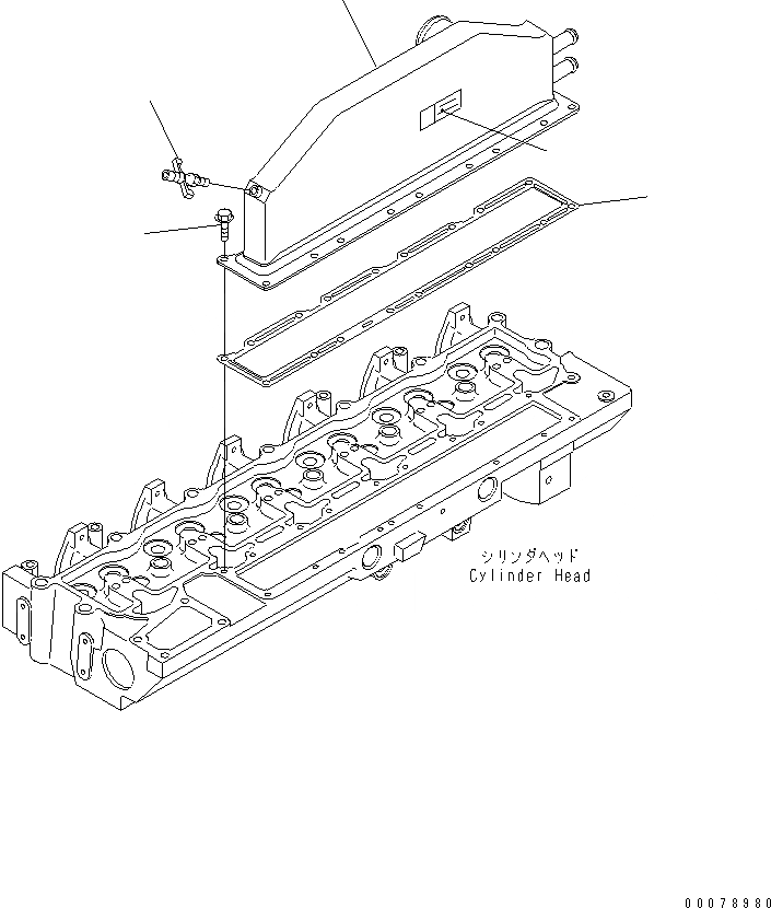 Схема запчастей Komatsu SA6D114E-2 - ПОСЛЕОХЛАДИТЕЛЬ ДВИГАТЕЛЬ