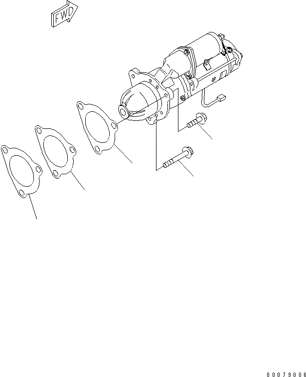 Схема запчастей Komatsu SA6D114E-2 - КРЕПЛЕНИЕ СТАРТЕРА ДВИГАТЕЛЬ