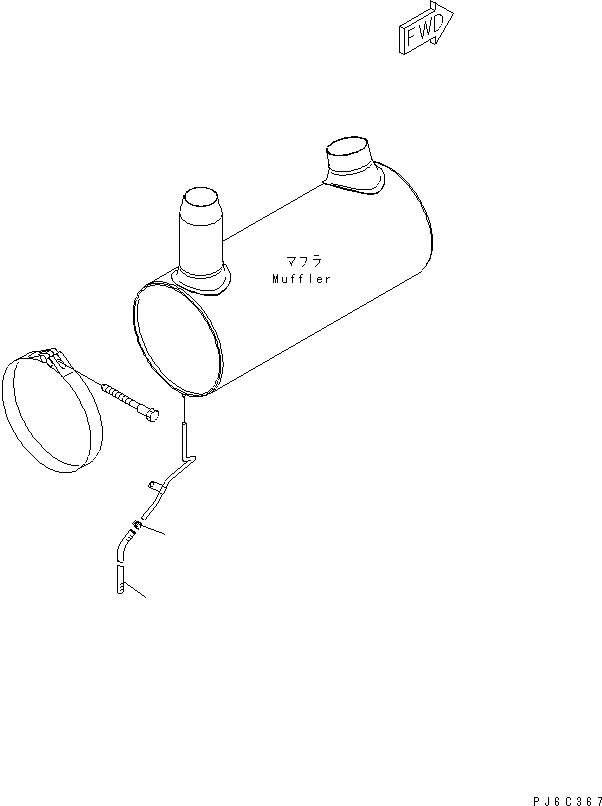 Схема запчастей Komatsu SA6D125E-2A-KU - ГЛУШИТЕЛЬ ДРЕНАЖНЫЕ ПАТРУБКИ(№8-) ДВИГАТЕЛЬ