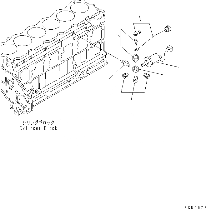 Схема запчастей Komatsu SA6D125-1HH - МАСЛ. PRESSURE ПЕРЕКЛЮЧАТЕЛЬ ДВИГАТЕЛЬ