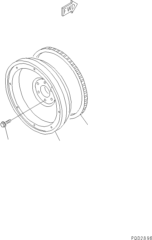 Схема запчастей Komatsu SA6D125-1HH - МАХОВИК ДВИГАТЕЛЬ