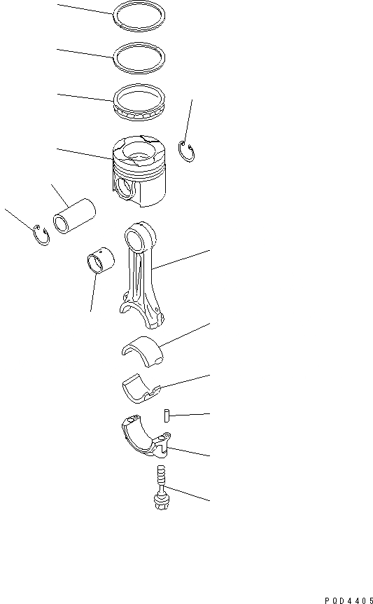Схема запчастей Komatsu SA6D125-1HH - ПОРШЕНЬ ДВИГАТЕЛЬ