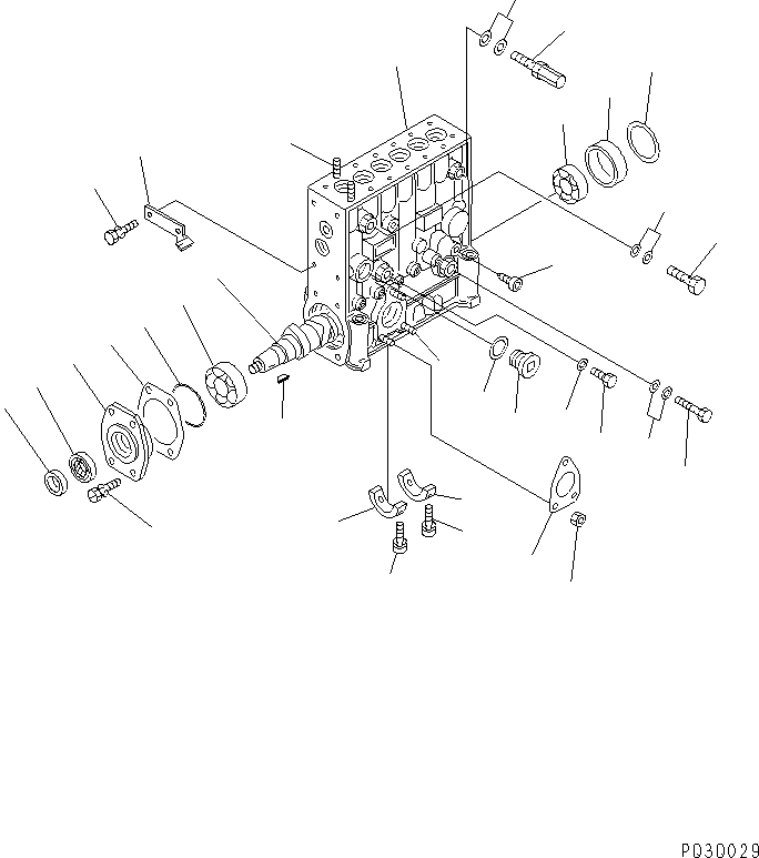 Схема запчастей Komatsu SA6D125-1HH - ТОПЛ. НАСОС (НАСОС) (/) (ВНУТР. ЧАСТИ)(№-8) ДВИГАТЕЛЬ