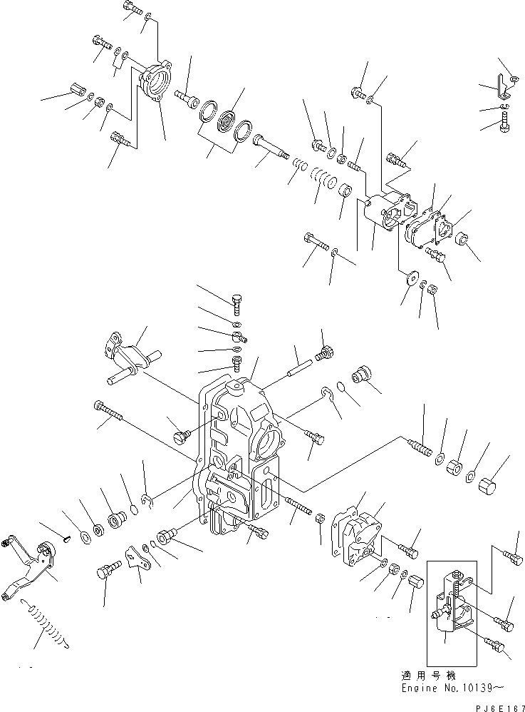 Схема запчастей Komatsu SA6D125-1HH - ТОПЛ. НАСОС (РЕГУЛЯТОР) (/) (LIGHT ПОГРУЗ. LIMITED СПЕЦ-Я.) ((ВНУТР. ЧАСТИ)(№9-) ДВИГАТЕЛЬ