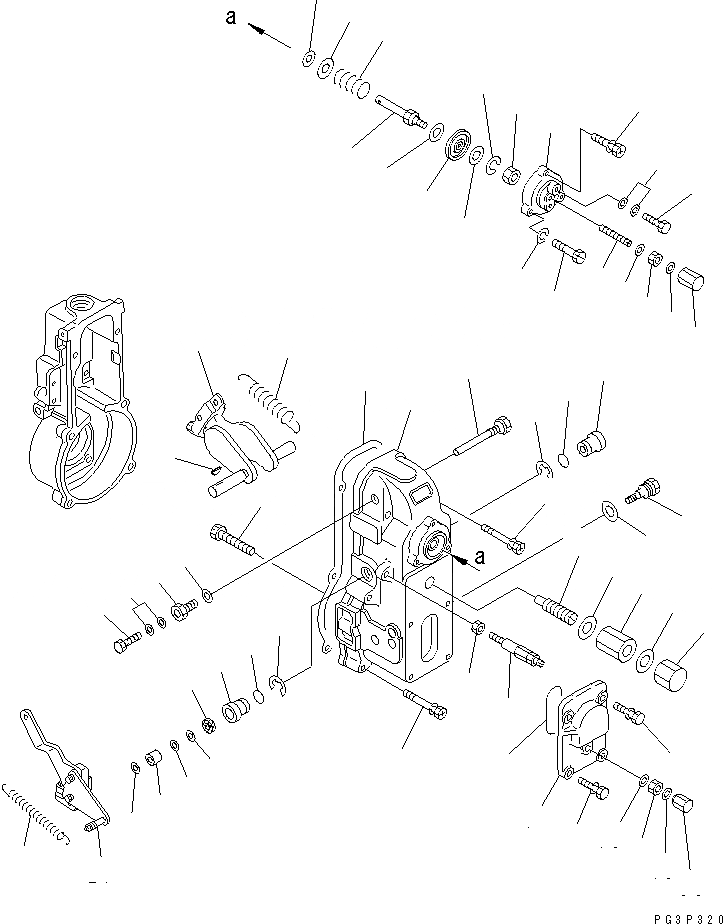 Схема запчастей Komatsu SA6D125-1Q - ТОПЛ. НАСОС (РЕГУЛЯТОР) (/) ТОПЛИВН. СИСТЕМА