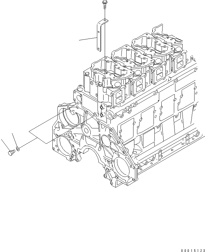 Схема запчастей Komatsu SA6D125E-3B-7 - ВОДН. ЛИНИЯ BLIND ЗАГЛУШКА (ДЛЯ БЕЗ АНТИКОРРОЗ. ЭЛЕМЕНТА)(№7-) ДВИГАТЕЛЬ