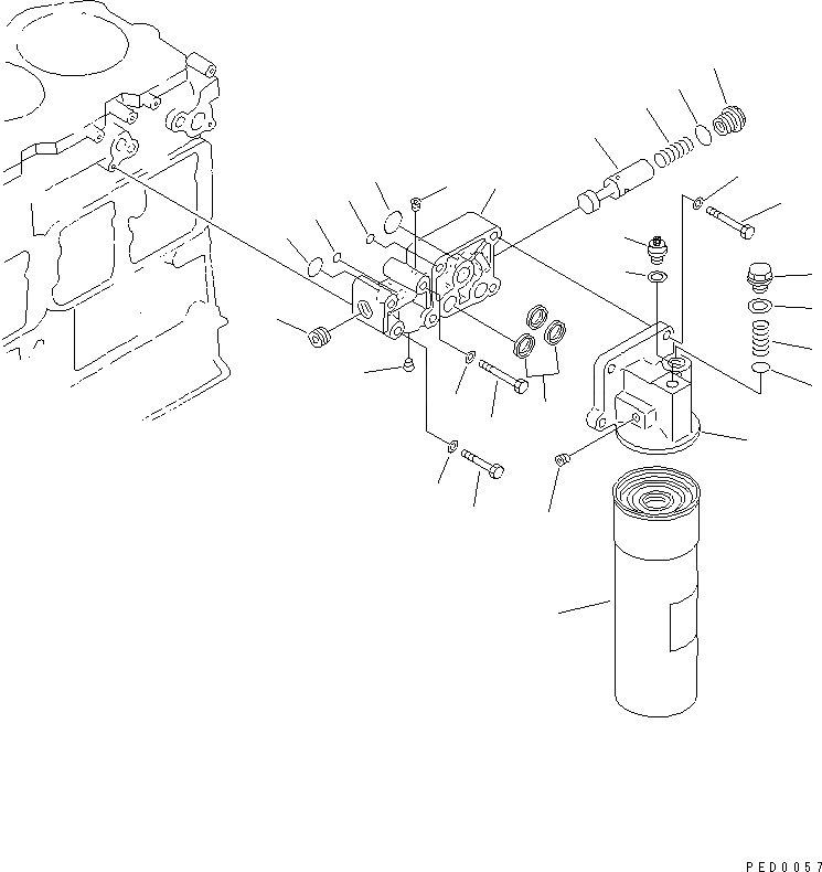 Схема запчастей Komatsu SA6D125E-2GD-W7 - МАСЛ. ФИЛЬТР ДВИГАТЕЛЬ