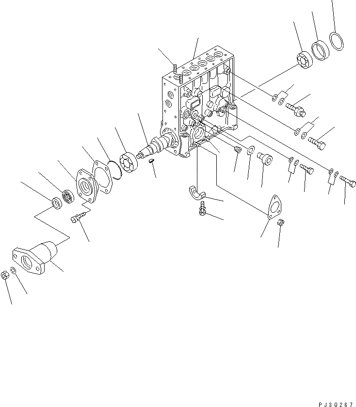 Схема запчастей Komatsu SA6D125E-2GD-W7 - ТОПЛ. НАСОС (НАСОС) (/) (ВНУТР. ЧАСТИ) ДВИГАТЕЛЬ