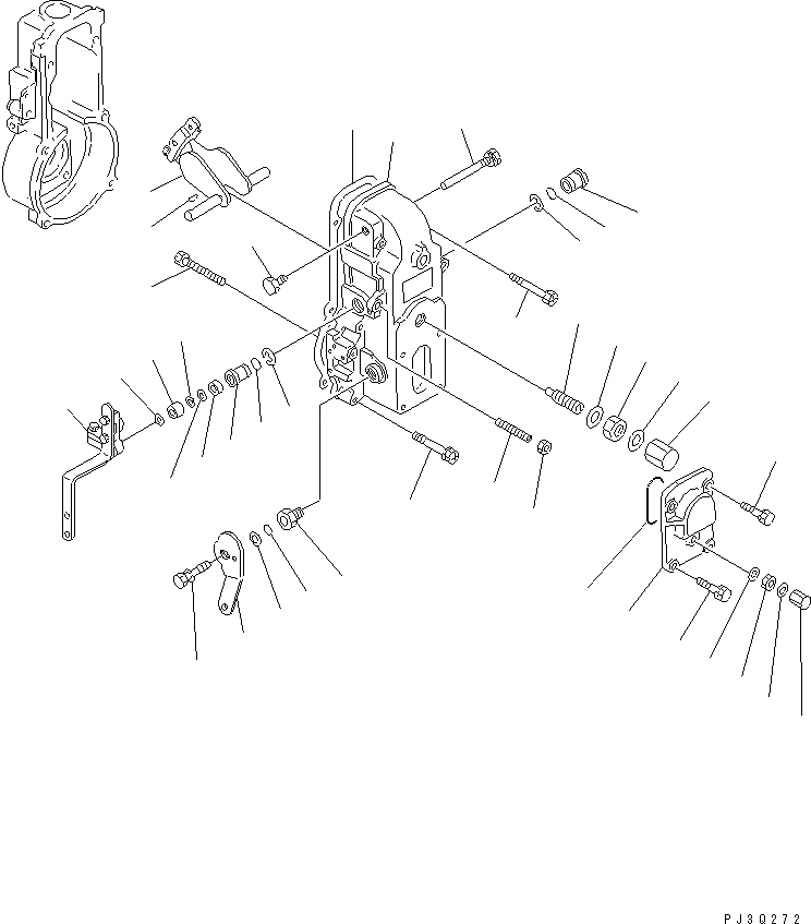 Схема запчастей Komatsu SA6D125E-2GD-W7 - ТОПЛ. НАСОС (РЕГУЛЯТОР) (/) (ВНУТР. ЧАСТИ) ДВИГАТЕЛЬ