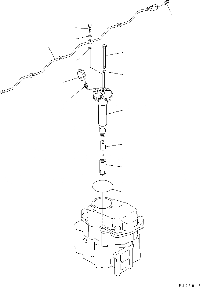 Схема запчастей Komatsu SA6D125E-2GD-W7 - ТОПЛИВН. ФОРСУНКА(№8-) ДВИГАТЕЛЬ