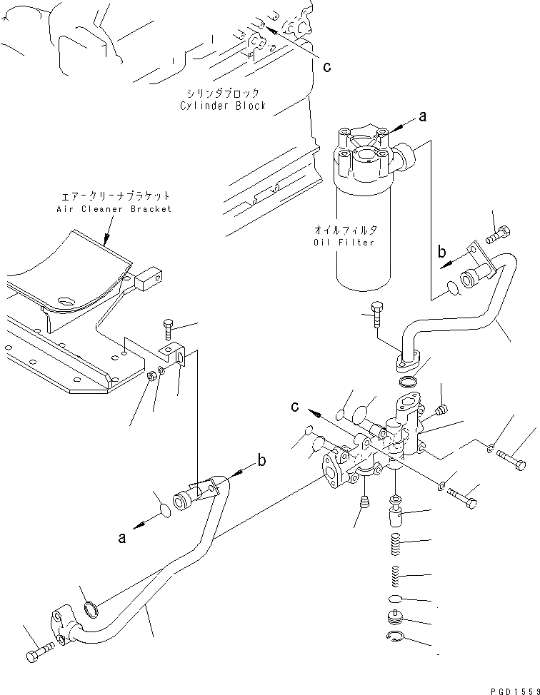 Схема запчастей Komatsu SA6D125E-2E-7 - МАСЛ. АДАПТЕР(№8-) ДВИГАТЕЛЬ