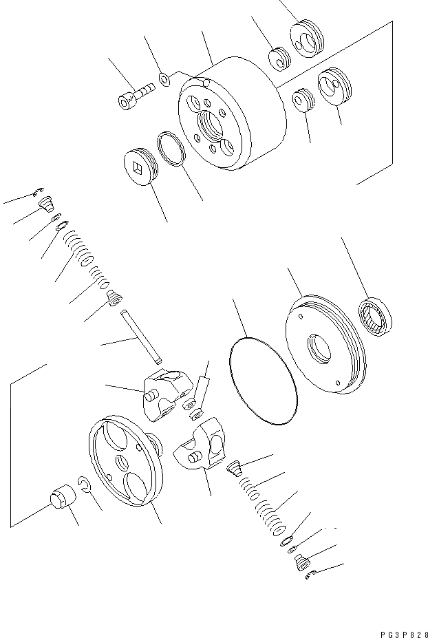 Схема запчастей Komatsu SA6D125E-2E-7 - ТОПЛ. НАСОС (ТАЙМЕР) (ВНУТР. ЧАСТИ)(№8-) ДВИГАТЕЛЬ
