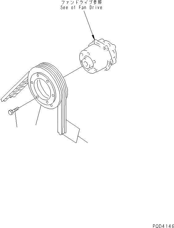 Схема запчастей Komatsu SA6D125E-2E-7 - ШКИВ ВЕНТИЛЯТОРА(№8-) ДВИГАТЕЛЬ