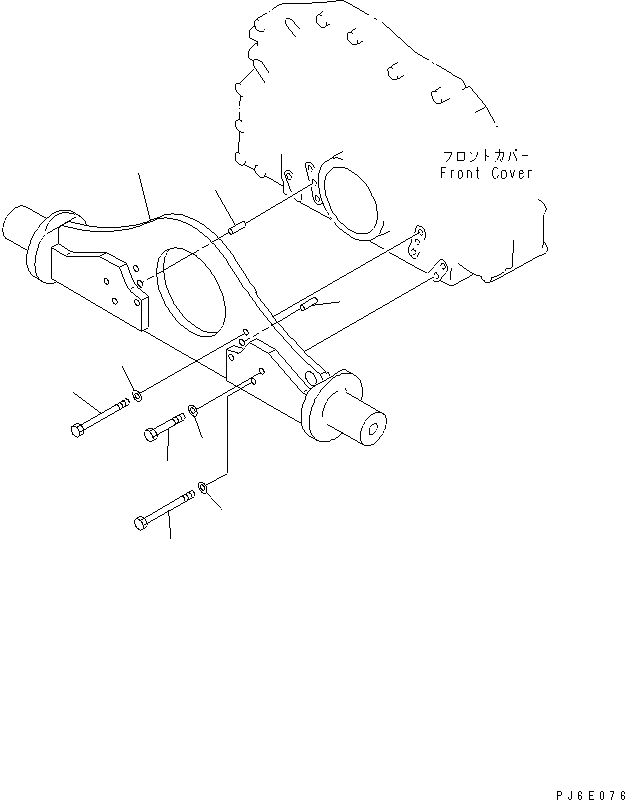 Схема запчастей Komatsu SA6D125E-3A-7W - КРЕПЛЕНИЕ ДВИГАТЕЛЯ(№-) ДВИГАТЕЛЬ