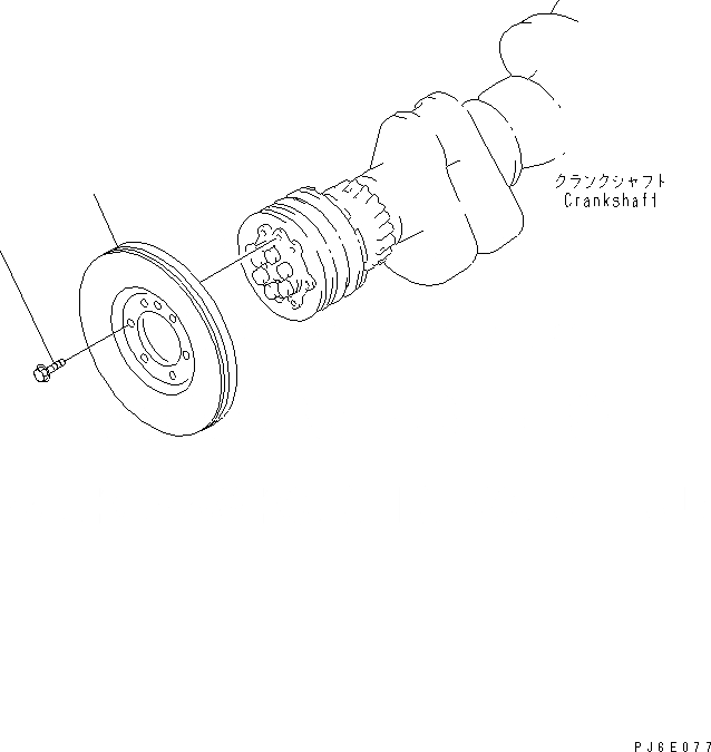 Схема запчастей Komatsu SA6D125E-3A-7W - ДЕМПФЕР(№-) ДВИГАТЕЛЬ