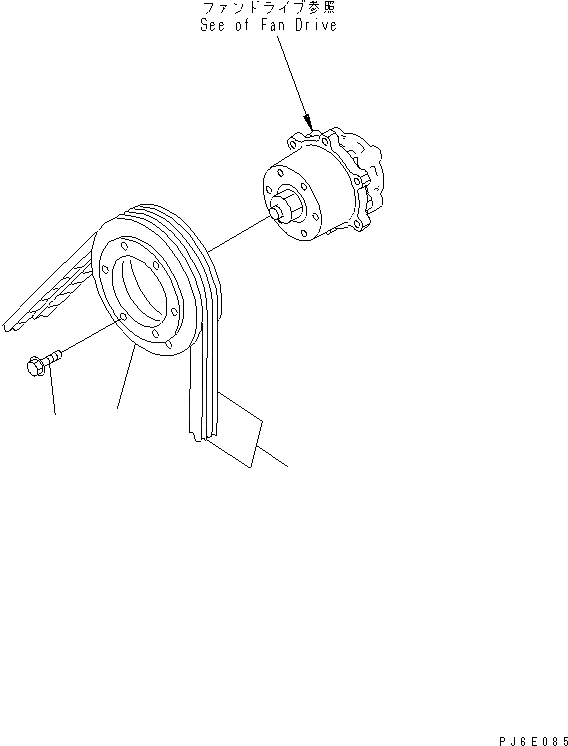 Схема запчастей Komatsu SA6D125E-3A-7W - ШКИВ ВЕНТИЛЯТОРА(№-) ДВИГАТЕЛЬ