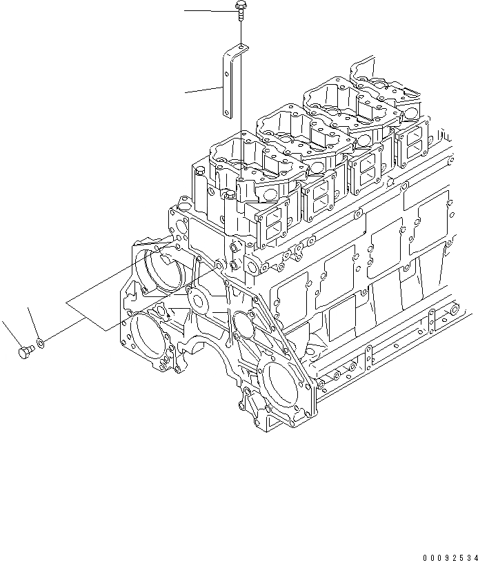 Схема запчастей Komatsu SA6D125E-3B-7 - ВОДН. ЛИНИЯ BLIND ЗАГЛУШКА (ДЛЯ БЕЗ АНТИКОРРОЗ. ЭЛЕМЕНТА)(№7-) ДВИГАТЕЛЬ