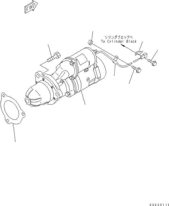 Схема запчастей Komatsu SA6D125E-3B-7 - КРЕПЛЕНИЕ СТАРТЕРА (7.KW) (ANTI-АНТИКОРРОЗ. ЭЛЕМЕНТ СПЕЦ-Я.)(№-) ДВИГАТЕЛЬ