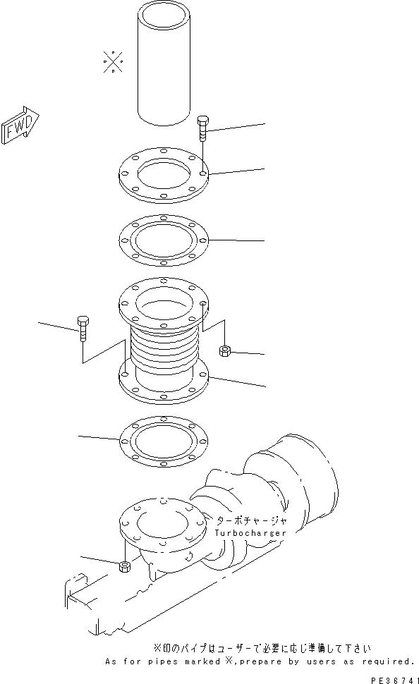 Схема запчастей Komatsu SA6D125-1AA - ГЛУШИТЕЛЬ СОЕДИН-Е АКСЕССУАРЫ