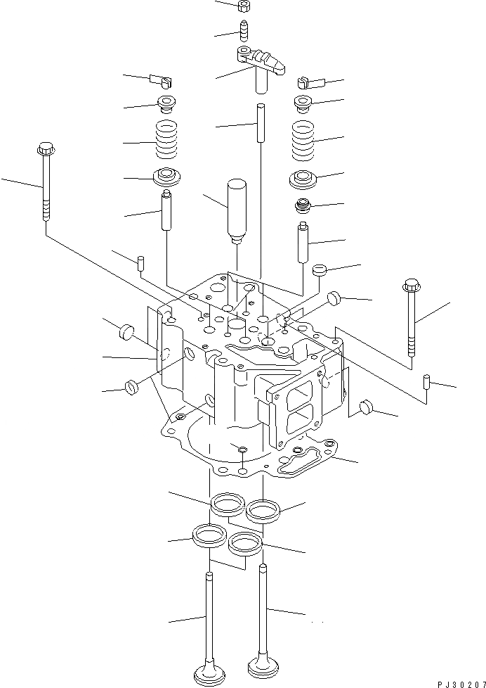 Схема запчастей Komatsu SA6D125-1G - ГОЛОВКА ЦИЛИНДРОВ ГОЛОВКА ЦИЛИНДРОВ