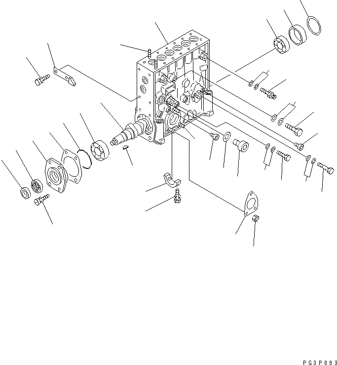 Схема запчастей Komatsu SA6D125E-2G-7 - ТОПЛ. НАСОС (НАСОС) (/) (ВНУТР. ЧАСТИ)(№7-) ДВИГАТЕЛЬ