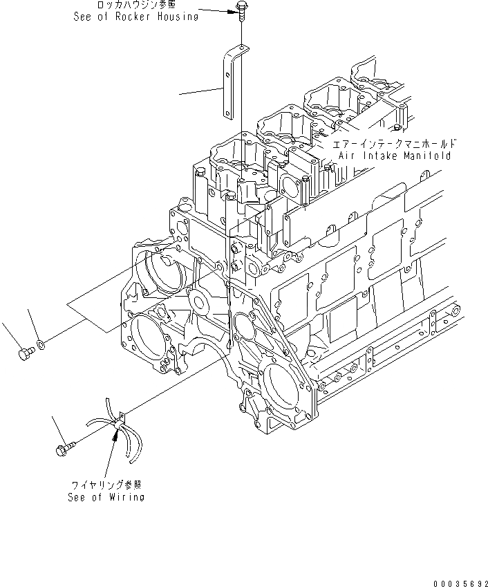 Схема запчастей Komatsu SA6D125E-3C-7L - ВОДН. ЛИНИЯ BLIND ЗАГЛУШКА (ДЛЯ БЕЗ АНТИКОРРОЗ. ЭЛЕМЕНТА)(№7-) ДВИГАТЕЛЬ