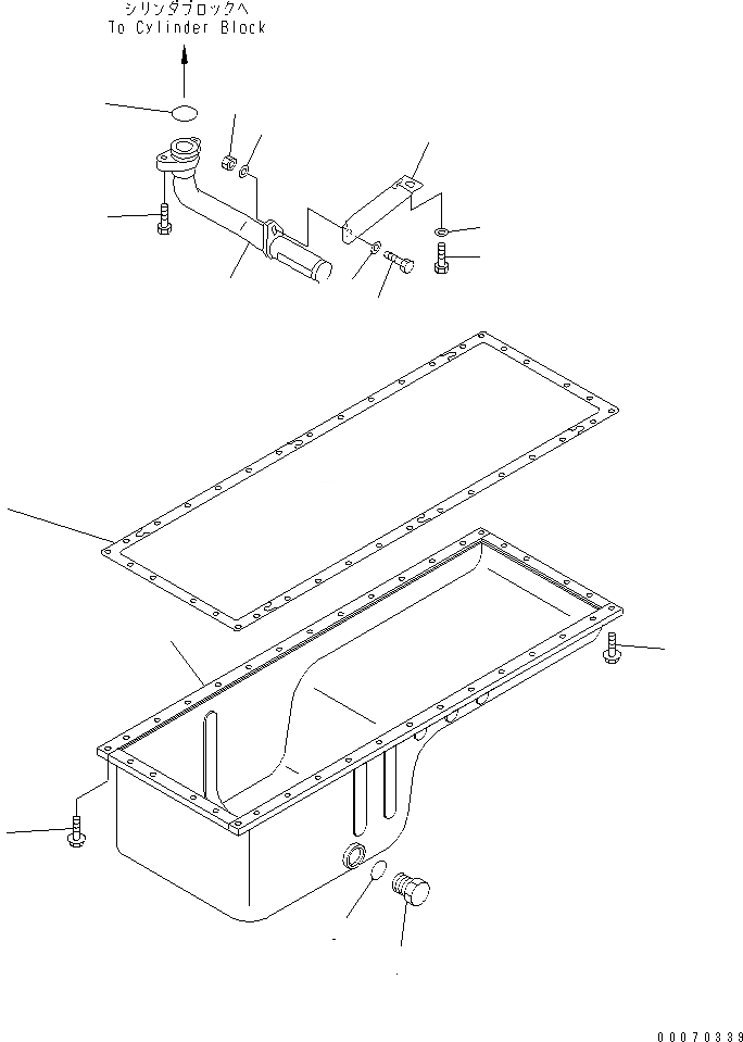 Схема запчастей Komatsu SA6D125E-3C-7T - МАСЛЯНЫЙ ПОДДОН И ВСАСЫВАЮЩИЙ ПАТРУБОК (CHINA TОБОД КОЛЕСАMING СПЕЦ-Я.)(№8-) ДВИГАТЕЛЬ