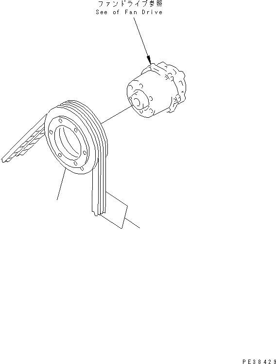 Схема запчастей Komatsu SA6D125E-3C-7T - ШКИВ ВЕНТИЛЯТОРА (НЕ ЗАКАЛЕНН. ШКИВ)(№8-) ДВИГАТЕЛЬ