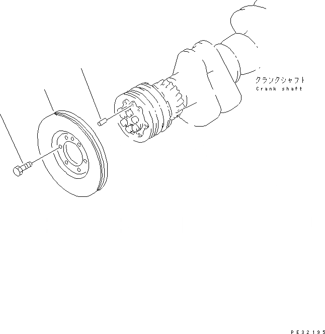 Схема запчастей Komatsu SA6D125E-2GD-W - ДЕМПФЕР(№9-) ДВИГАТЕЛЬ