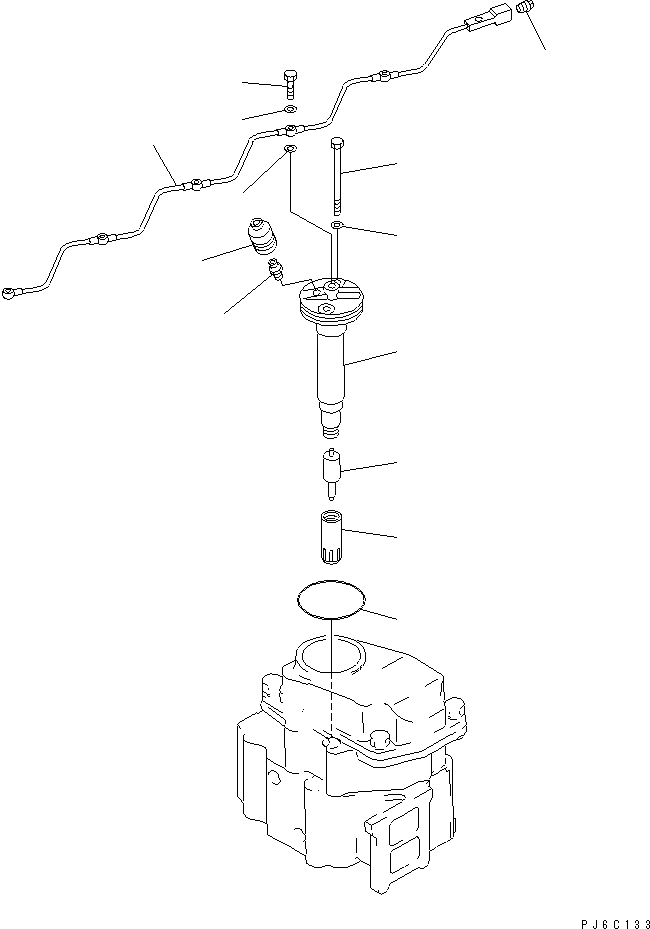 Схема запчастей Komatsu SA6D125E-2GD-W - ФОРСУНКА(№8-) ДВИГАТЕЛЬ