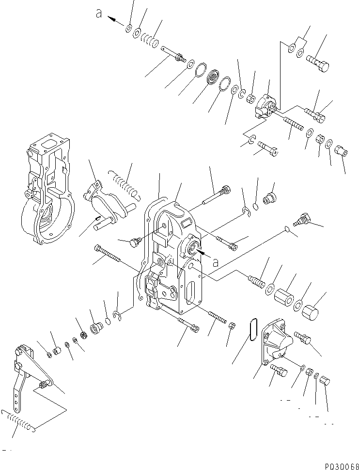 Схема запчастей Komatsu SA6D125E-2C-T7 - ТОПЛ. НАСОС (РЕГУЛЯТОР) (/) (ВНУТР. ЧАСТИ)(№78-) ДВИГАТЕЛЬ