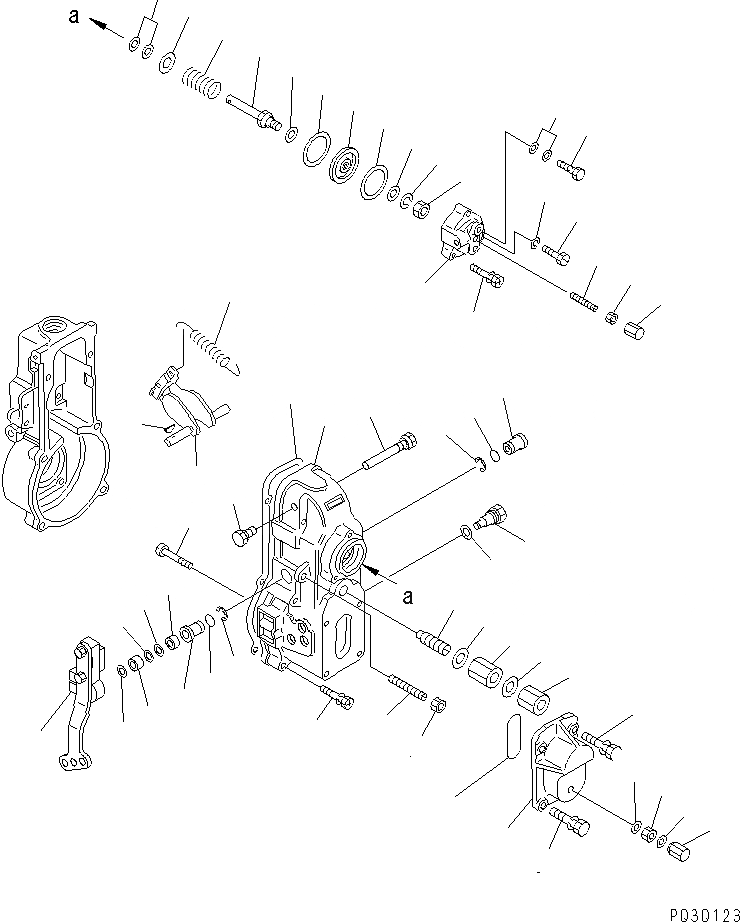 Схема запчастей Komatsu SA6D125E-2B-7 - ТОПЛ. НАСОС (РЕГУЛЯТОР) (/) (С BOOST-COMPENSATOR) (ВНУТР. ЧАСТИ)(№77-87) ДВИГАТЕЛЬ