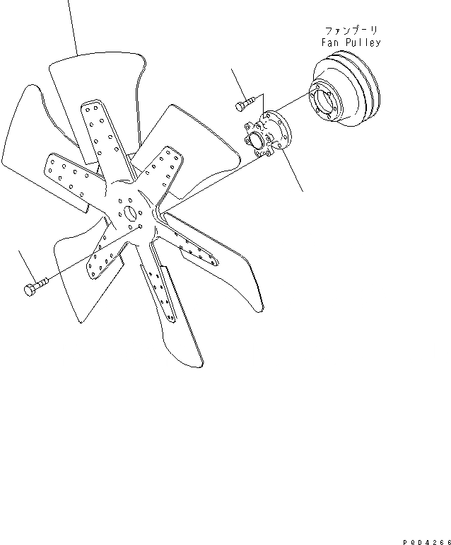 Схема запчастей Komatsu SA6D125E-2B-7 - ВЕНТИЛЯТОР ОХЛАЖДЕНИЯ(№99-) ДВИГАТЕЛЬ
