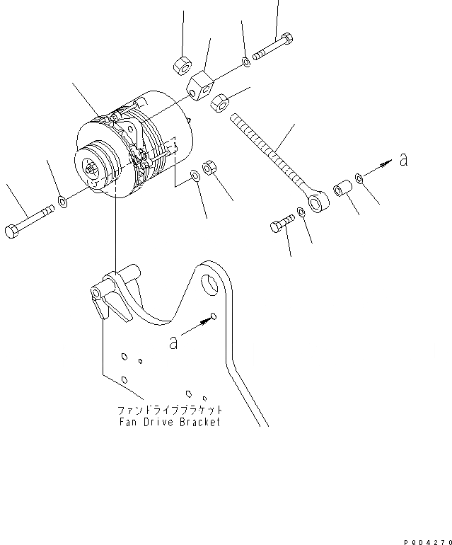Схема запчастей Komatsu SA6D125E-2B-7 - КРЕПЛЕНИЕ ГЕНЕРАТОРА (A) (С NON HADENING ШКИВ)(№99-) ДВИГАТЕЛЬ