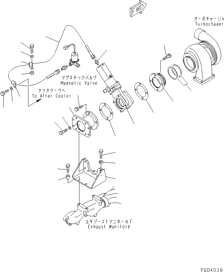 Схема запчастей Komatsu SA6D125E-2G-7 - ГОРНЫЙ ТОРМОЗ И КРЕПЛЕНИЕ (ДЛЯ HD8-)(№888-) ДВИГАТЕЛЬ
