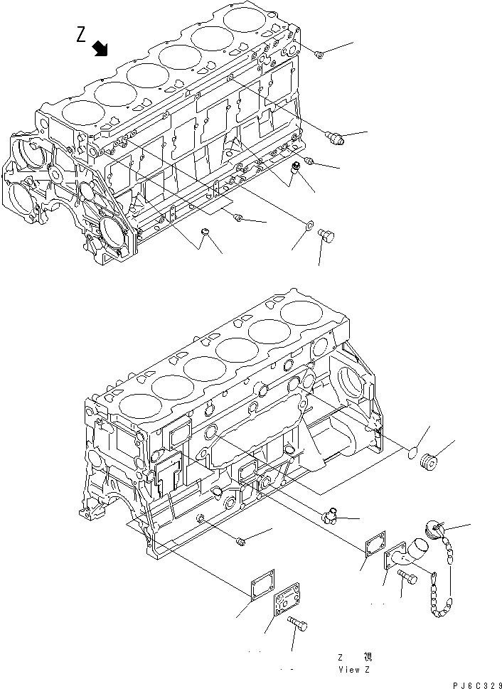 Схема запчастей Komatsu SA6D125E-2G-7 - БЛОК ЦИЛИНДРОВ КОМПОНЕНТЫ(№778-) ДВИГАТЕЛЬ