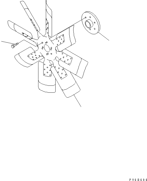 Схема запчастей Komatsu SA6D140E-3B - ВЕНТИЛЯТОР ОХЛАЖДЕНИЯ ДВИГАТЕЛЬ