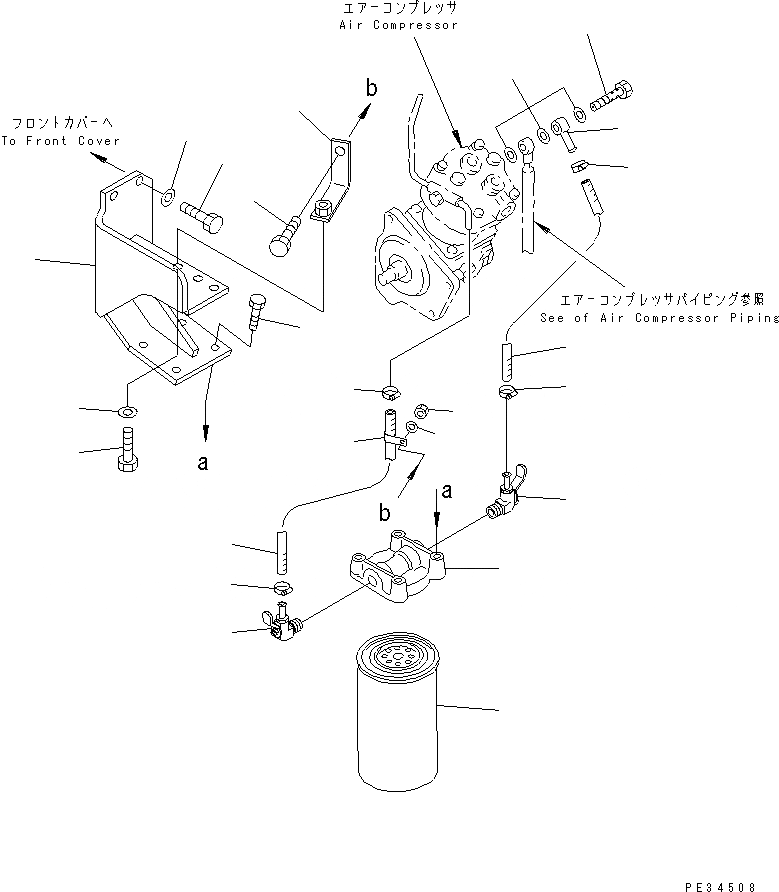 Схема запчастей Komatsu SA6D140-1FF - АНТИКОРРОЗ. ЭЛЕМЕНТ(№798-) ДВИГАТЕЛЬ