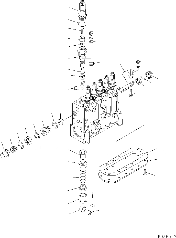 Схема запчастей Komatsu SA6D140-1B - ТОПЛ. НАСОС (НАСОС) (/)(№8-) ТОПЛИВН. СИСТЕМА