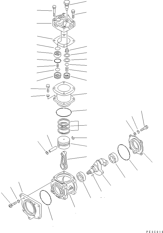 Схема запчастей Komatsu SA6D140-1B - КОМПРЕССОР(№8-) АКСЕССУАРЫ