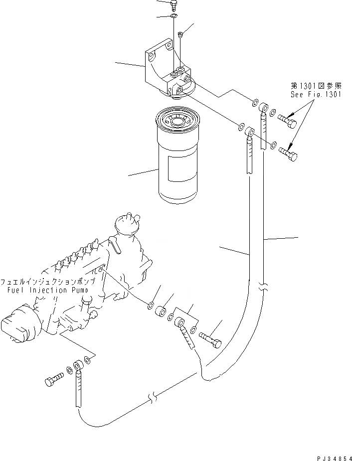 Схема запчастей Komatsu SA6D140-1B - ТОПЛИВН. ФИЛЬТР. И ТРУБЫ(№8-8979) ТОПЛИВН. СИСТЕМА